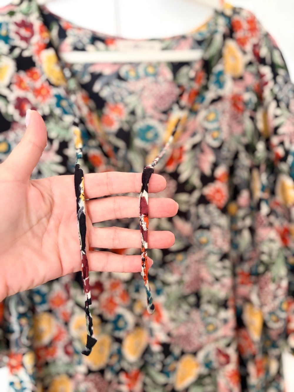 NATURAL LIFE Black Floral Maxi Dress with Yellow & Red Flowers - Picture 5 of 6